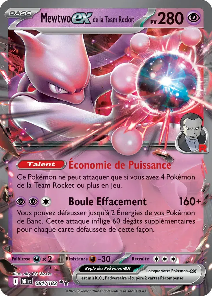 Mewtwo ex de la Team Rocket